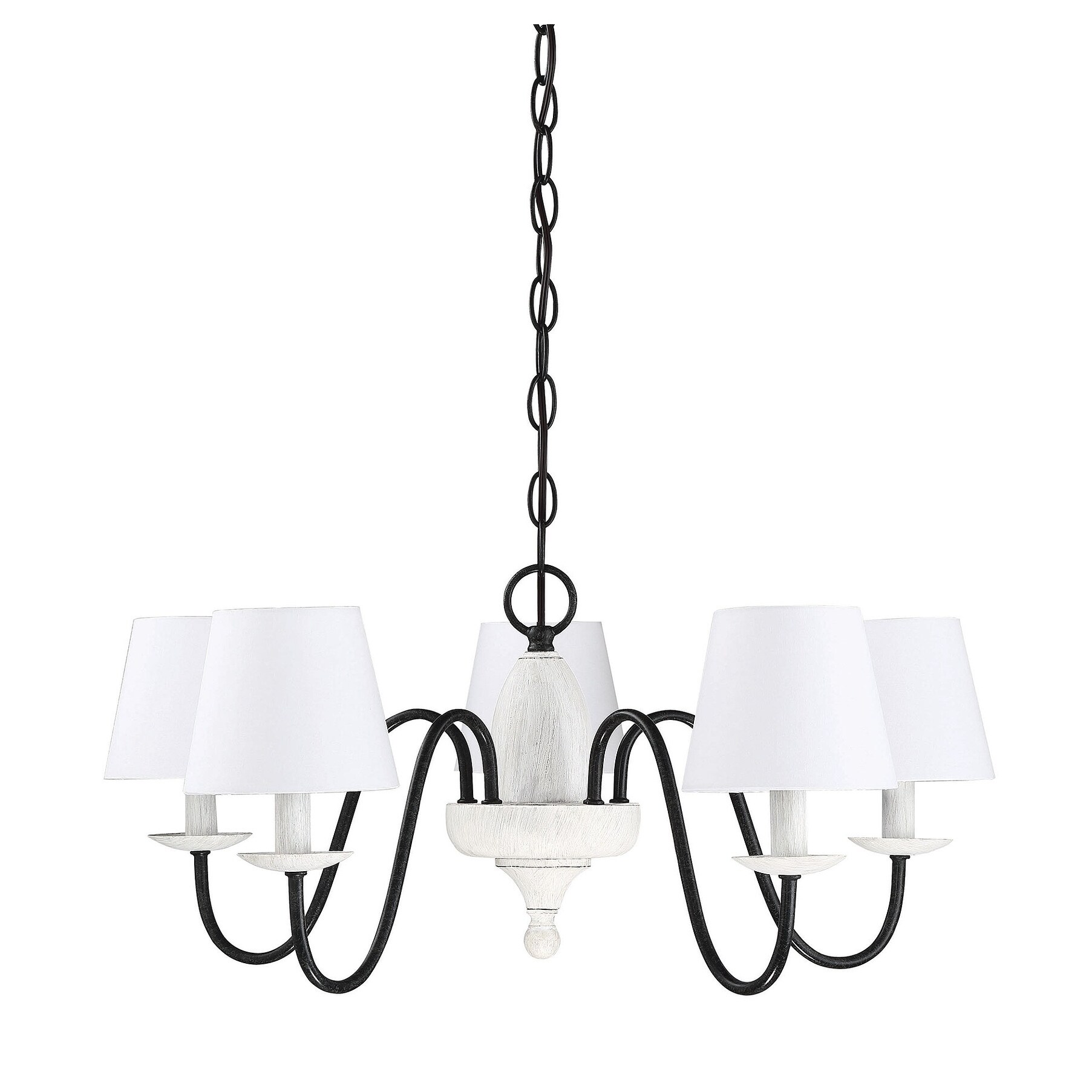 The Gray Barn Lunasa 5-light Chandelier with Washed Wood and Iron - Chandeliers For Bedrooms by Overstock.com