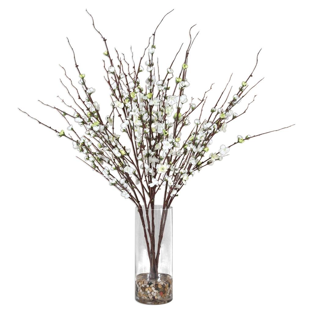 Uttermost Quince Blossoms Cream Silk Centerpiece