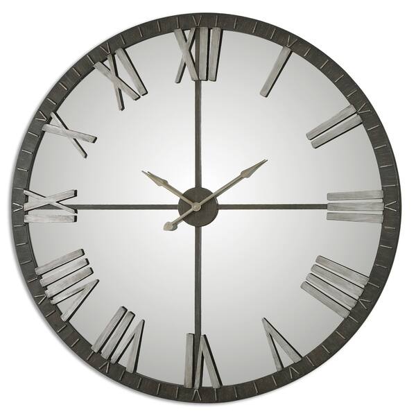 slide 2 of 2, Uttermost Amelie Rustic Bronze Wall Clock