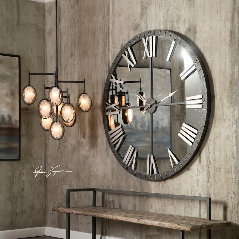 Uttermost Amelie Rustic Bronze Wall Clock