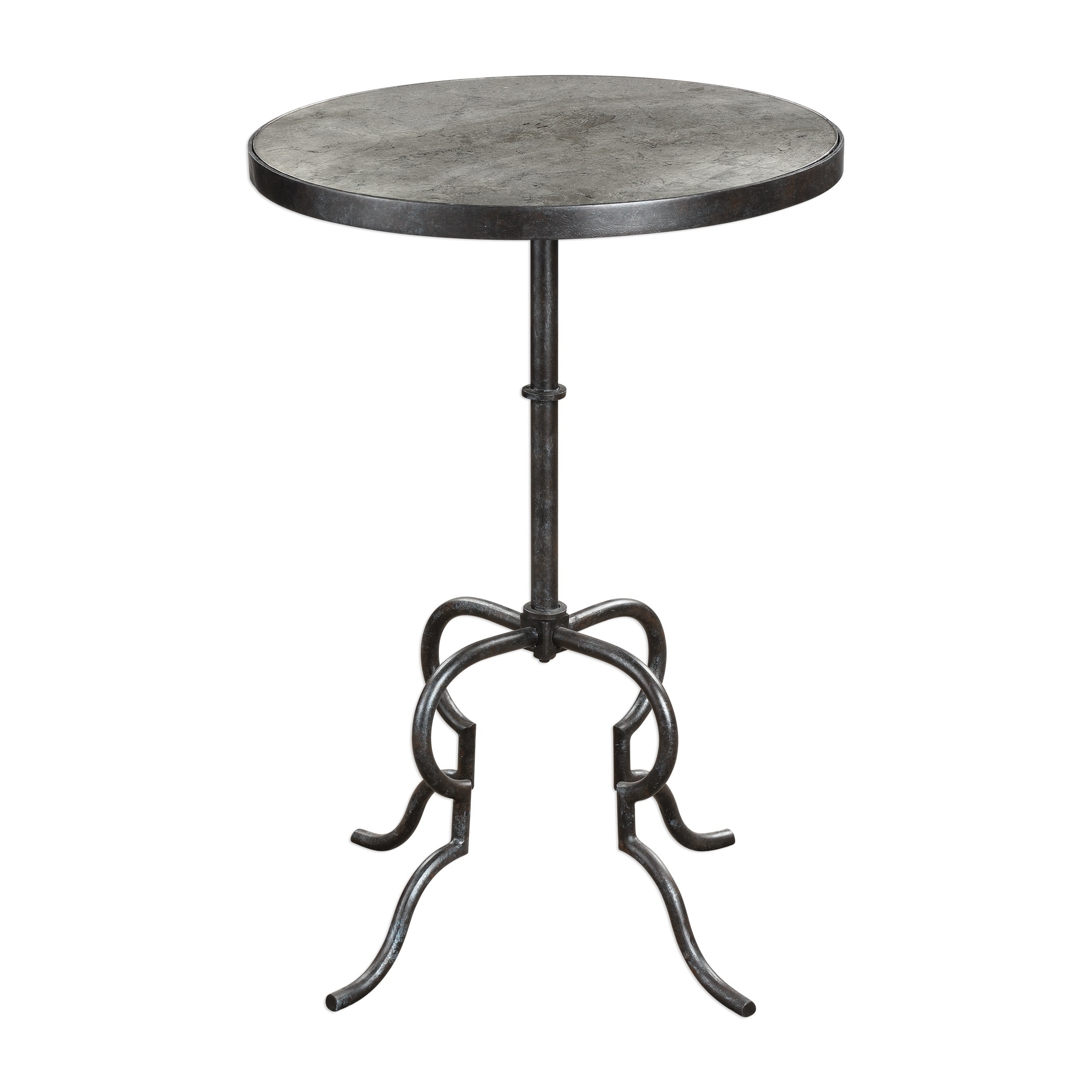 Uttermost Janine Aged Black And Silver Leaf Accent Table Uttermost Janine Aged Black And Silver Leaf Accent Table