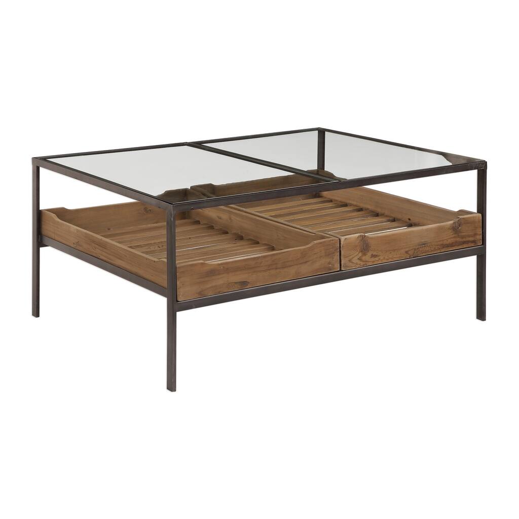 Uttermost Silas Aged Steel Coffee Table