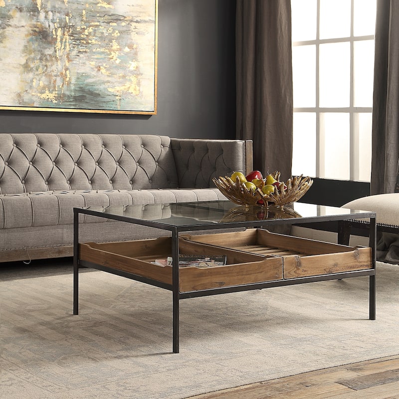 Uttermost Silas Aged Steel Coffee Table