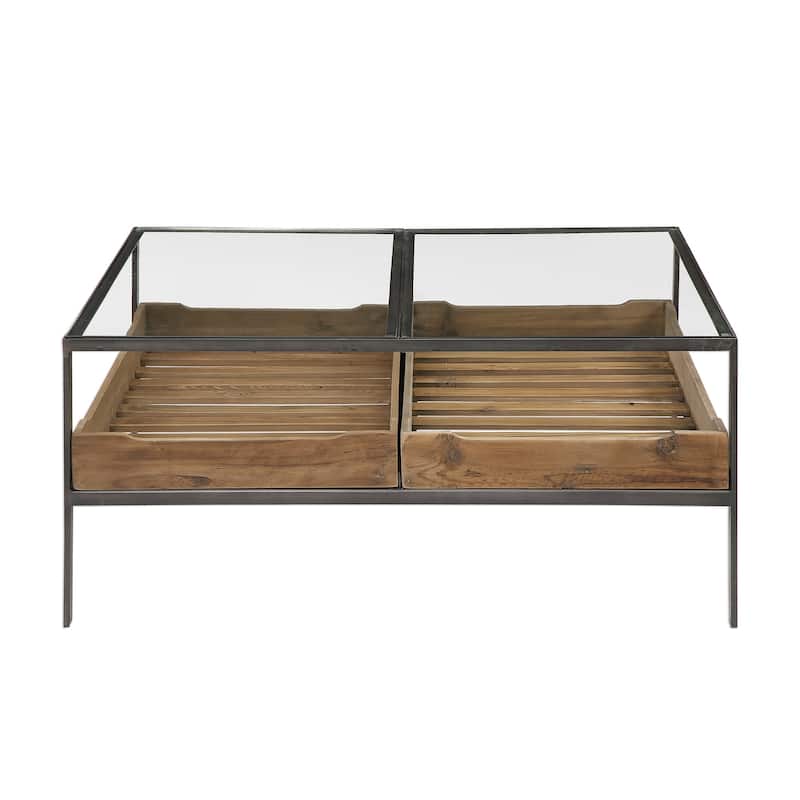 Uttermost Silas Aged Steel Coffee Table