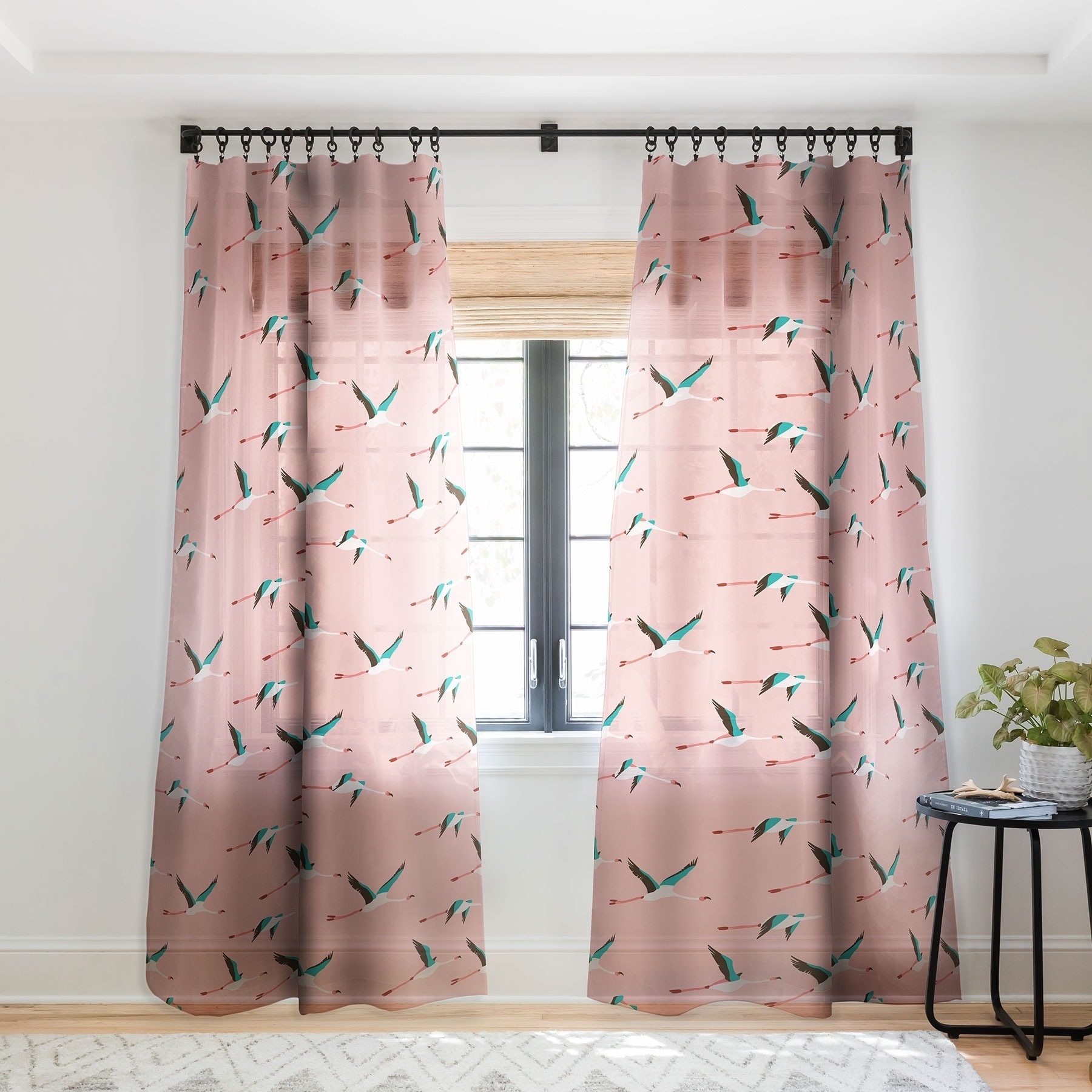 Holli Zollinger Flamingo Pink Single Panel Sheer Curtain 50 X 84 On Sale Overstock 22042256