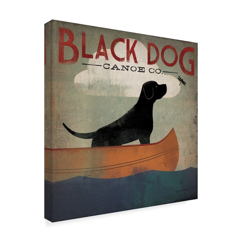 Ryan Fowler 'Black Dog Canoe' Canvas Art