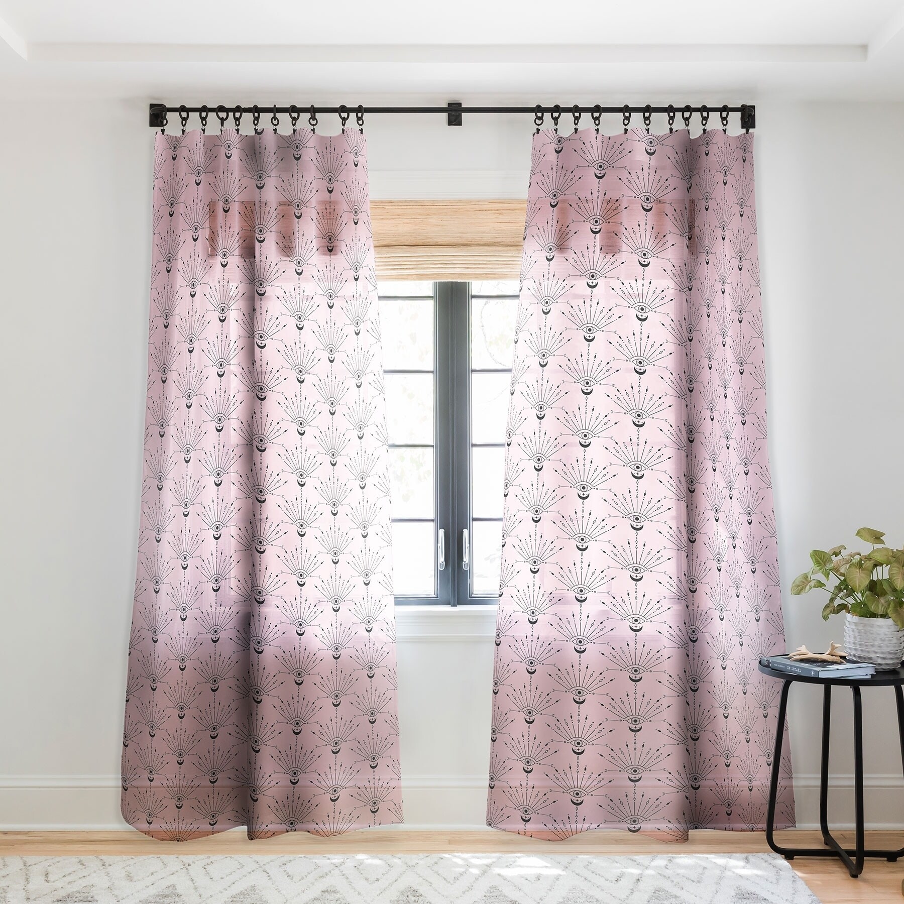 Shop Emanuela Carratoni The Peacock Eye Single Panel Sheer Curtain