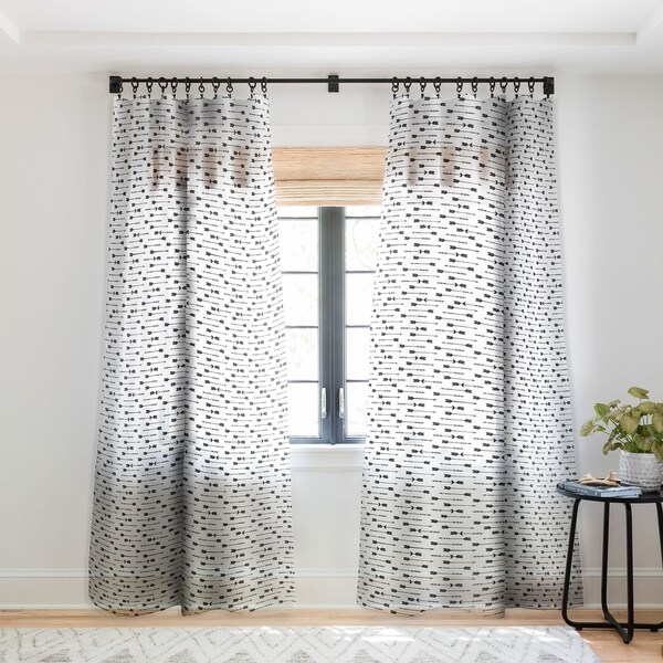 Emanuela Carratoni Vintage Boho Arrows Single Panel Sheer Curtain - 50 X 84