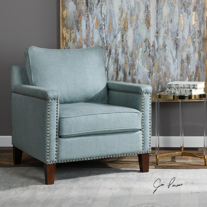 Uttermost Charlotta Dark Walnut Accent Chair