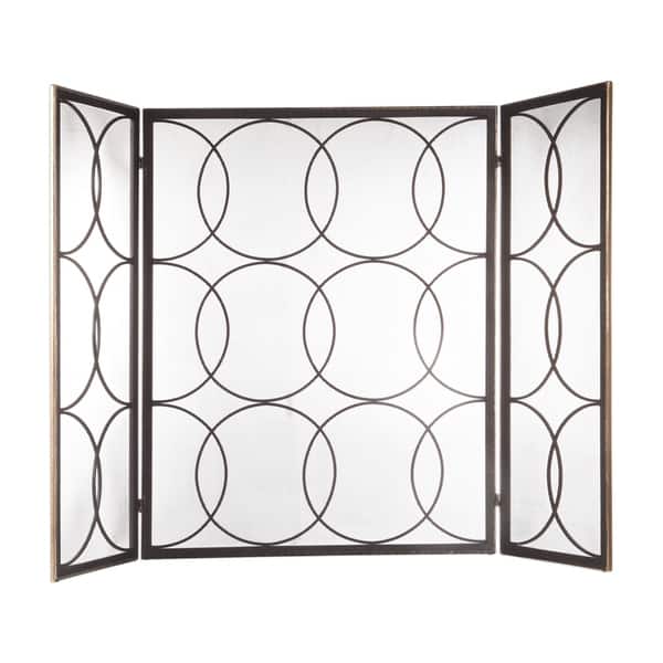 Shop Uttermost Alayah Caramel Gold Fireplace Screen Free