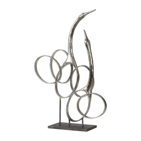 Uttermost Admiration Antiqued Metallic Silver Sculpture