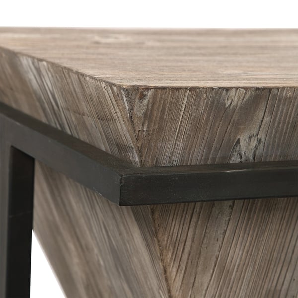 Uttermost Bertrand Aged Black And Grey Wash Wood Accent Uttermost Bertrand Aged Black And Grey Wash Wood Accent