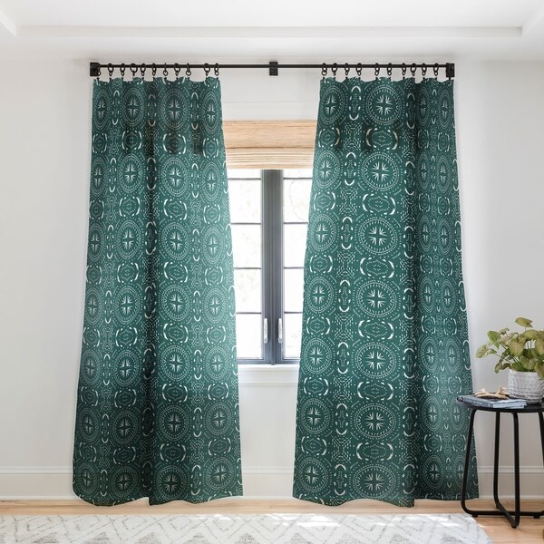 Holli Zollinger Mandala Tile Marine Single Panel Sheer Curtain - 50 x 84. Opens flyout.