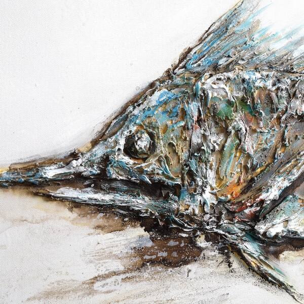 Shop Uttermost Blue Marlin Hand Painted Art Overstock 22043282