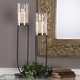 preview thumbnail 2 of 0, Uttermost Durga Matte Black Candleholders (Set of 2)