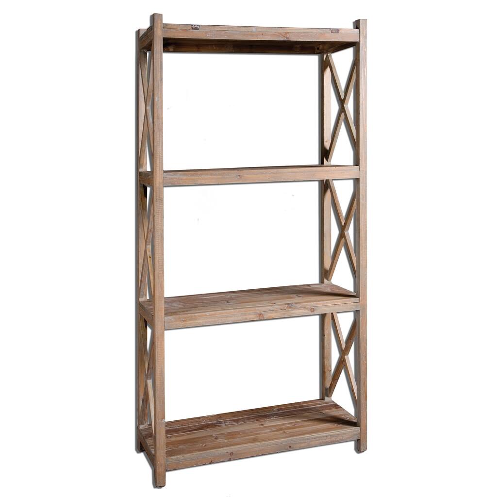 Uttermost Stratford Natural Reclaimed Wood Etagere