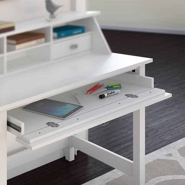 Shop Copper Grove Rustavi White Computer Desk With Drawers