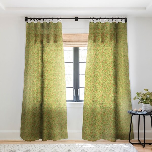 Sharon Turner Algae Single Panel Sheer Curtain - 50 x 84. Opens flyout.