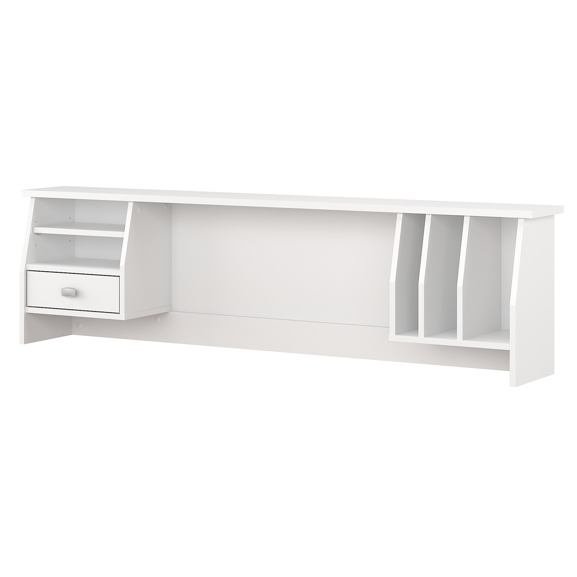 white small desk with hutch