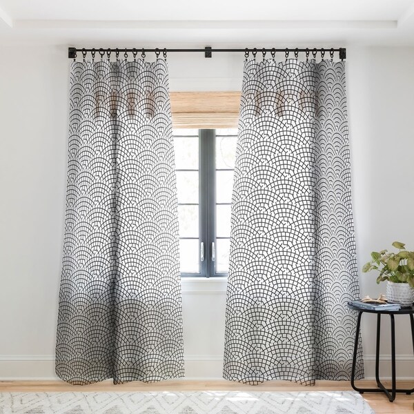 Holli Zollinger Mosaic Scallop Light Single Panel Sheer Curtain - 50 x 84. Opens flyout.