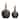 Uttermost Arnav Matte Black Bottles (Set of 2)