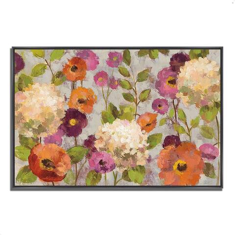 "Hydrangeas and Anemones" by Silvia Vassileva, Fine Art Giclee Print on Gallery Wrap Canvas, Ready to Hang