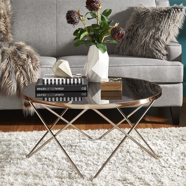 Shop Gabe Champagne Gold Finish Hairpin Leg Accent Tables ...