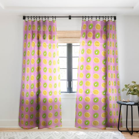 Evgenia Chuvardina Orange and kiwi Single Panel Sheer Curtain - 50 x 84