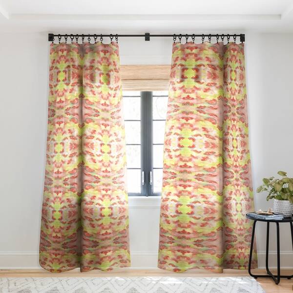 slide 1 of 2, Rosie Brown Summer Fruit Single Panel Sheer Curtain - 50 x 84