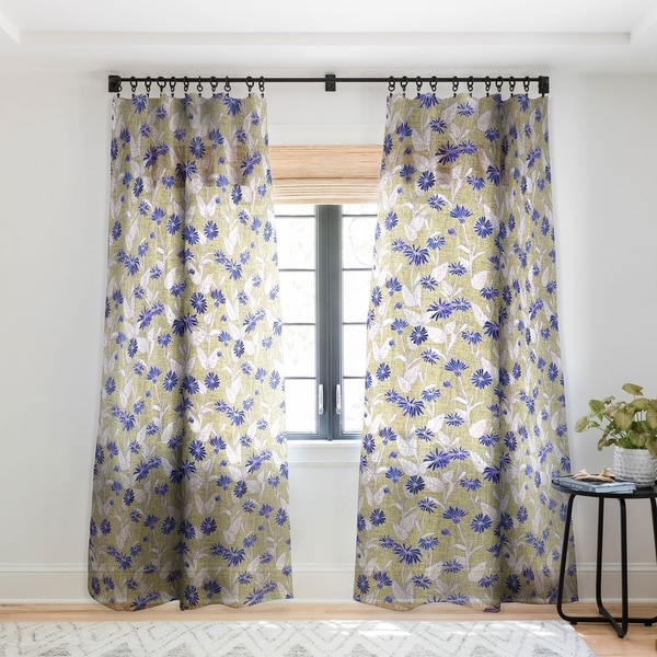 Schatzi Brown Justina Floral Tan Single Panel Sheer Curtain - 50 x 84. Opens flyout.