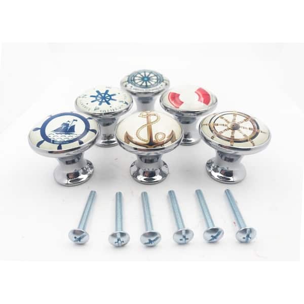 Shop Nautical Boat Anchor Ocean Themed Drawer Knobs Set Of 6