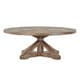preview thumbnail 3 of 7, Benchwright Rustic X-base Round Pine Wood Coffee Table by iNSPIRE Q Artisan