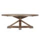 preview thumbnail 4 of 7, Benchwright Rustic X-base Round Pine Wood Coffee Table by iNSPIRE Q Artisan