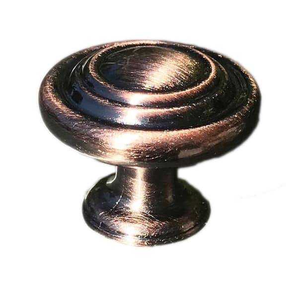 Shop Brass Metal Round Metal Drawer Pull Cabinet Pulls Set Of 6
