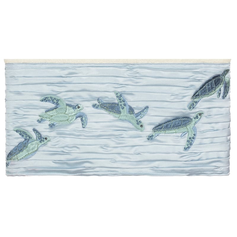 Authentic Hotel and Spa Turkish Cotton Turtles Embroidered Cream 2-piece Bath Towel Set