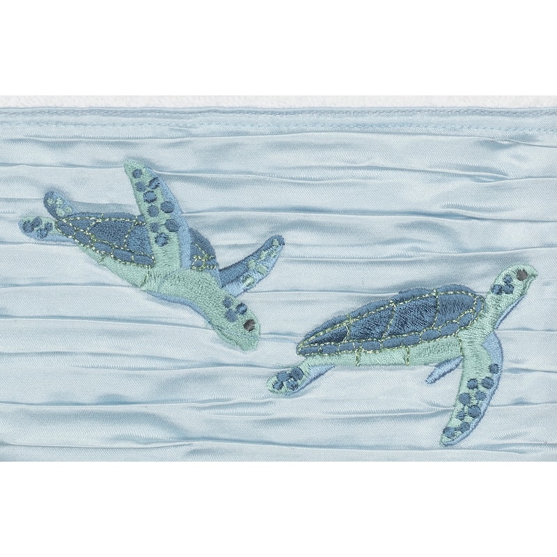 Authentic Hotel and Spa Turkish Cotton Turtles Embroidered White 3-piece Towel Set