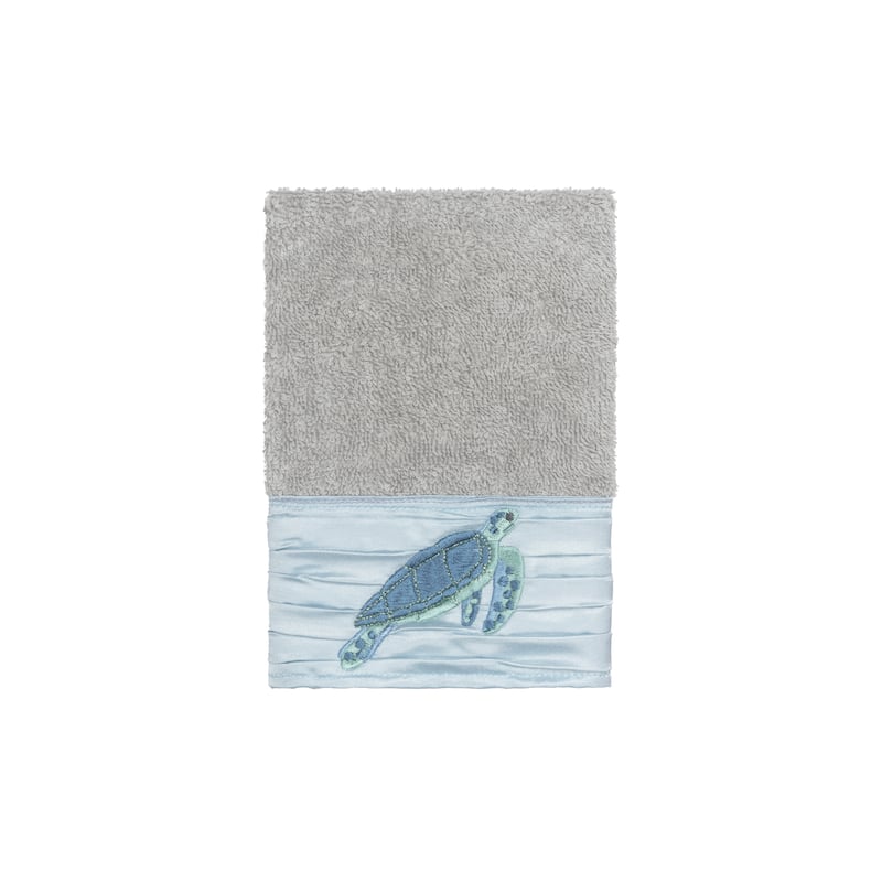 Authentic Hotel and Spa Turkish Cotton Turtles Embroidered Light Grey 3-piece Towel Set