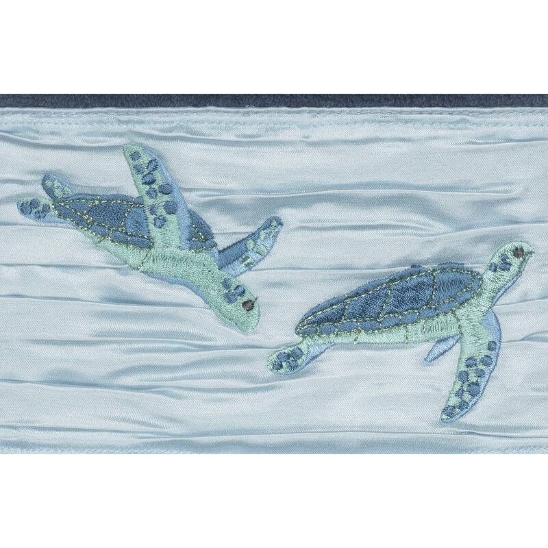 Authentic Hotel and Spa Turkish Cotton Turtles Embroidered Midnight Blue 3-piece Towel Set