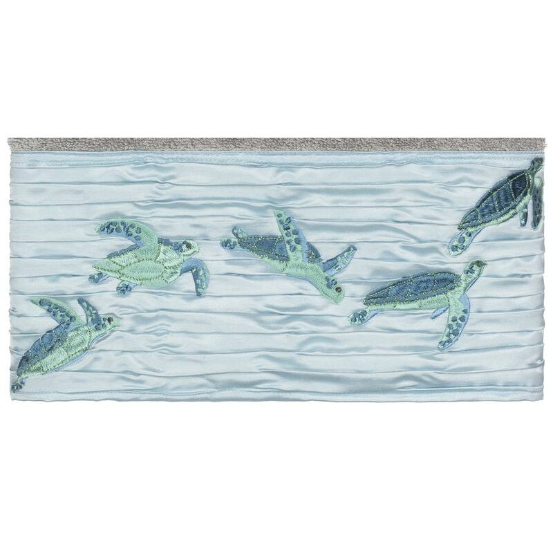Authentic Hotel and Spa Turkish Cotton Turtles Embroidered Dark Grey Bath Towel