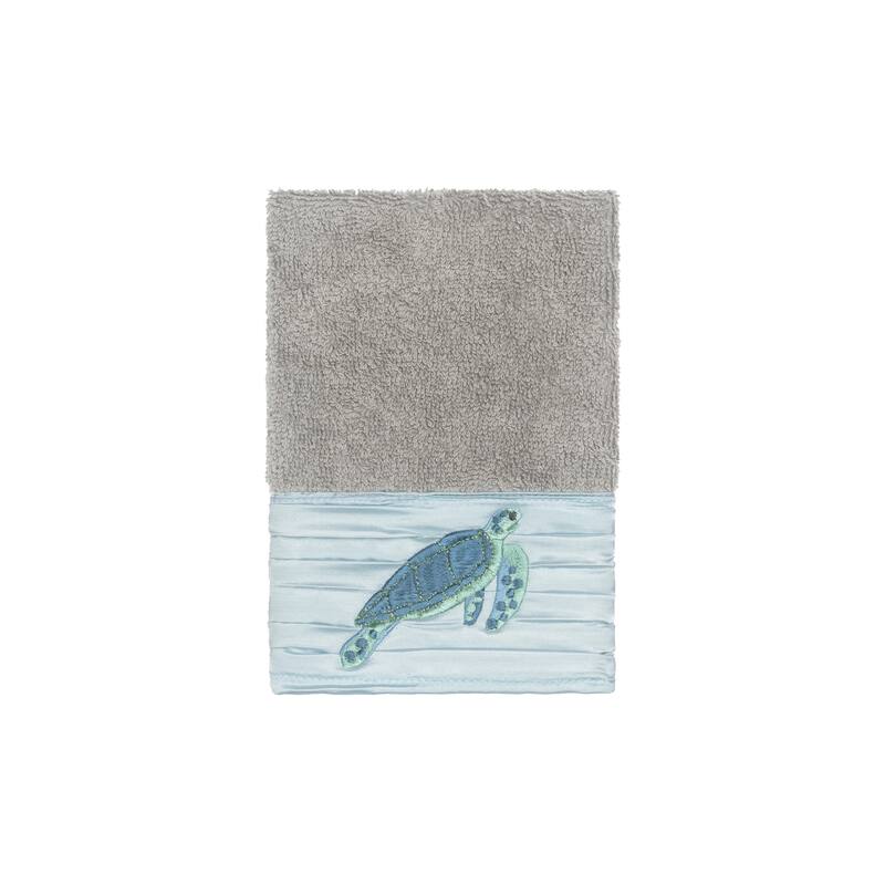 Authentic Hotel and Spa Turkish Cotton Turtles Embroidered Dark Grey 3-piece Towel Set
