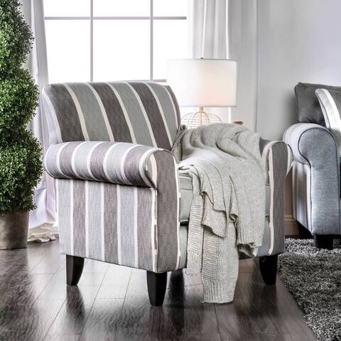 Furniture of America Nia Modern Blue Fabric Upholstered Accent Chair