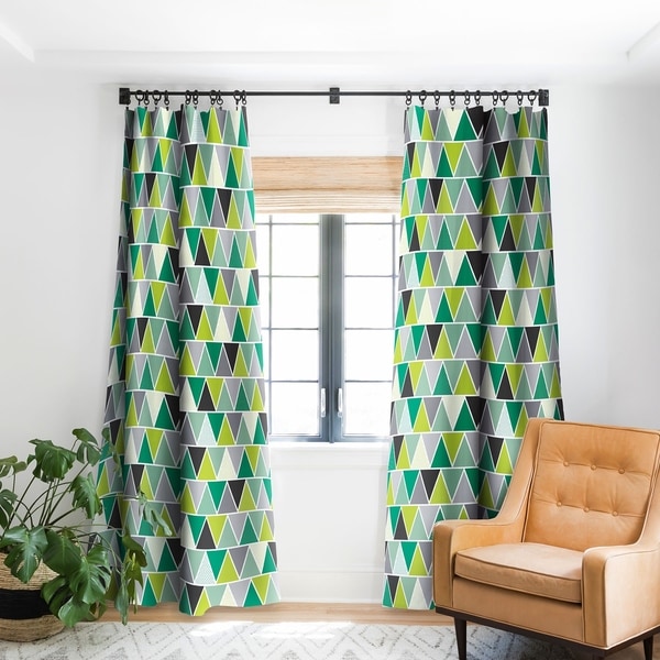 Heather Dutton Emerald Triangulum Blackout Curtain Panel - On Sale