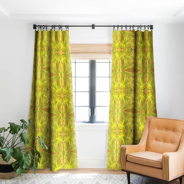 Shop Rosie Brown Orange Palms Blackout Curtain Panel On Sale