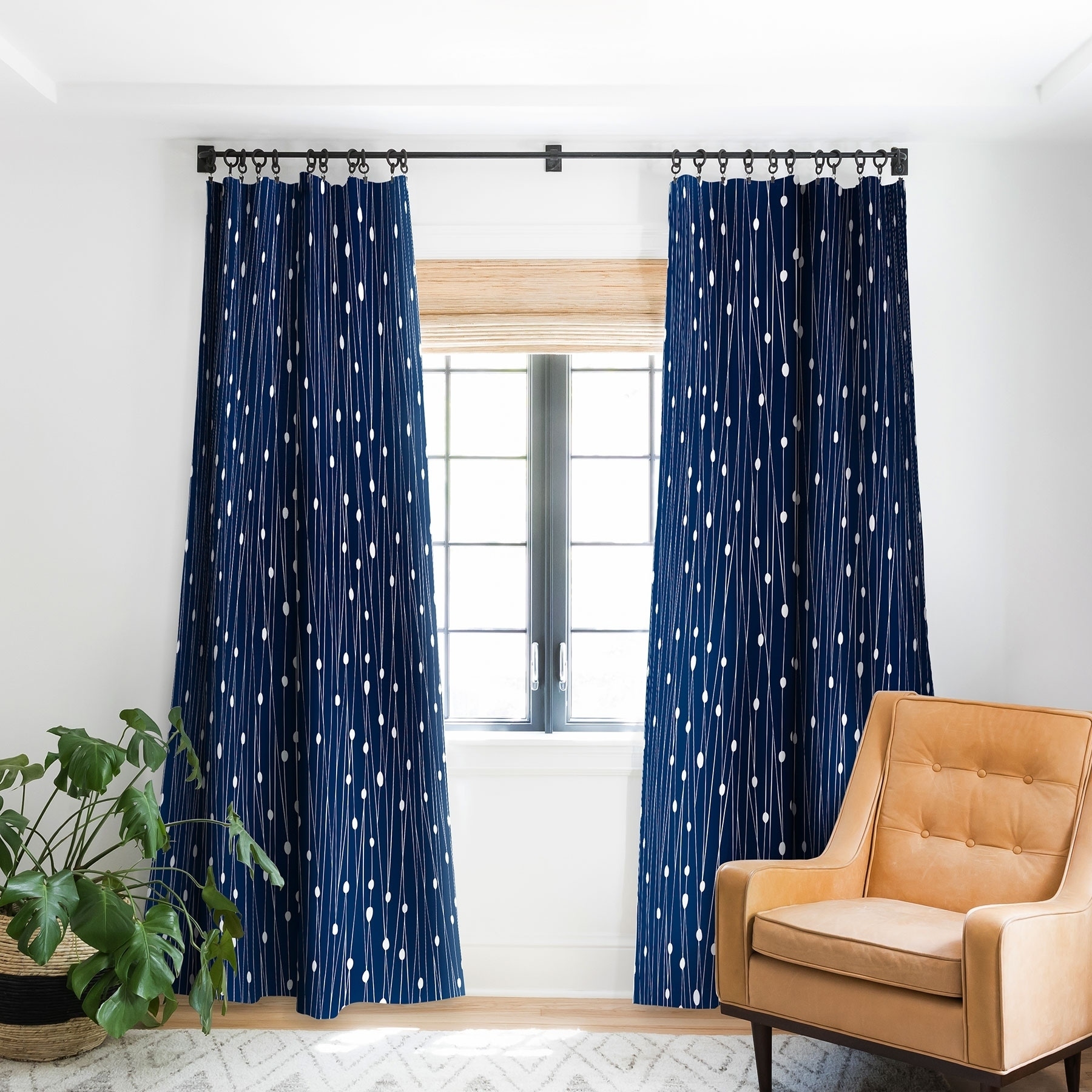 Heather Dutton Navy Entangled Blackout Curtain Panel On Sale Overstock 22046344