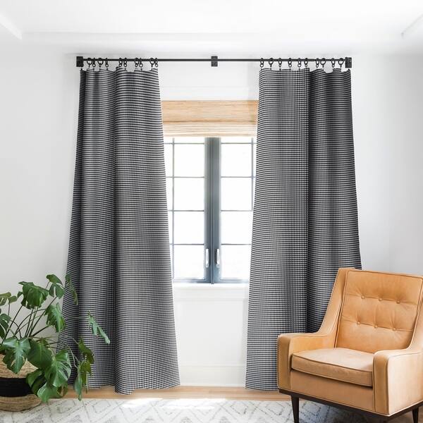 Shop Caroline Okun Ebony Gingham Blackout Curtain Panel On Sale