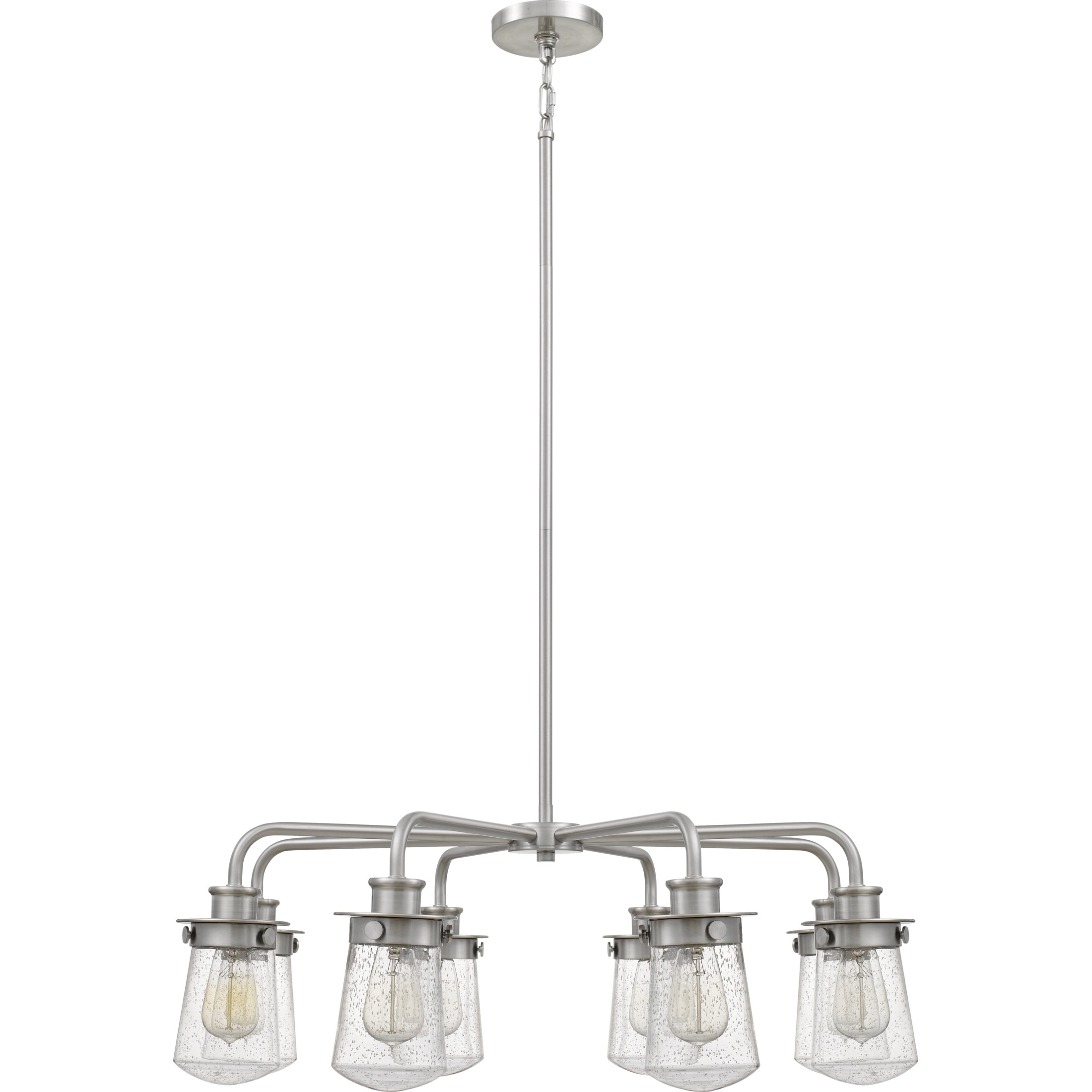 Lewiston Brushed Nickel 8-light Chandelier - Chandeliers For Bedrooms by Overstock.com