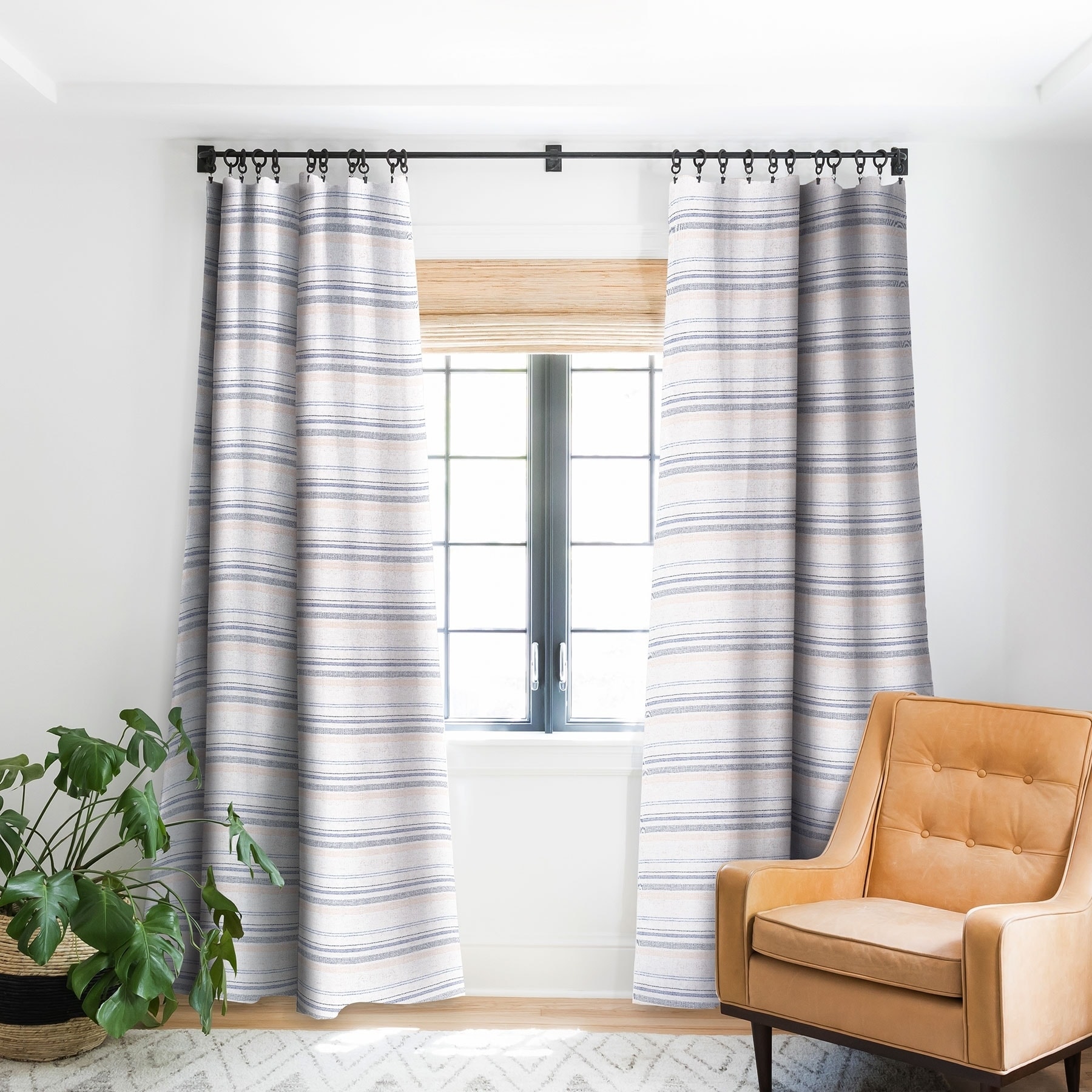 navy and grey curtains