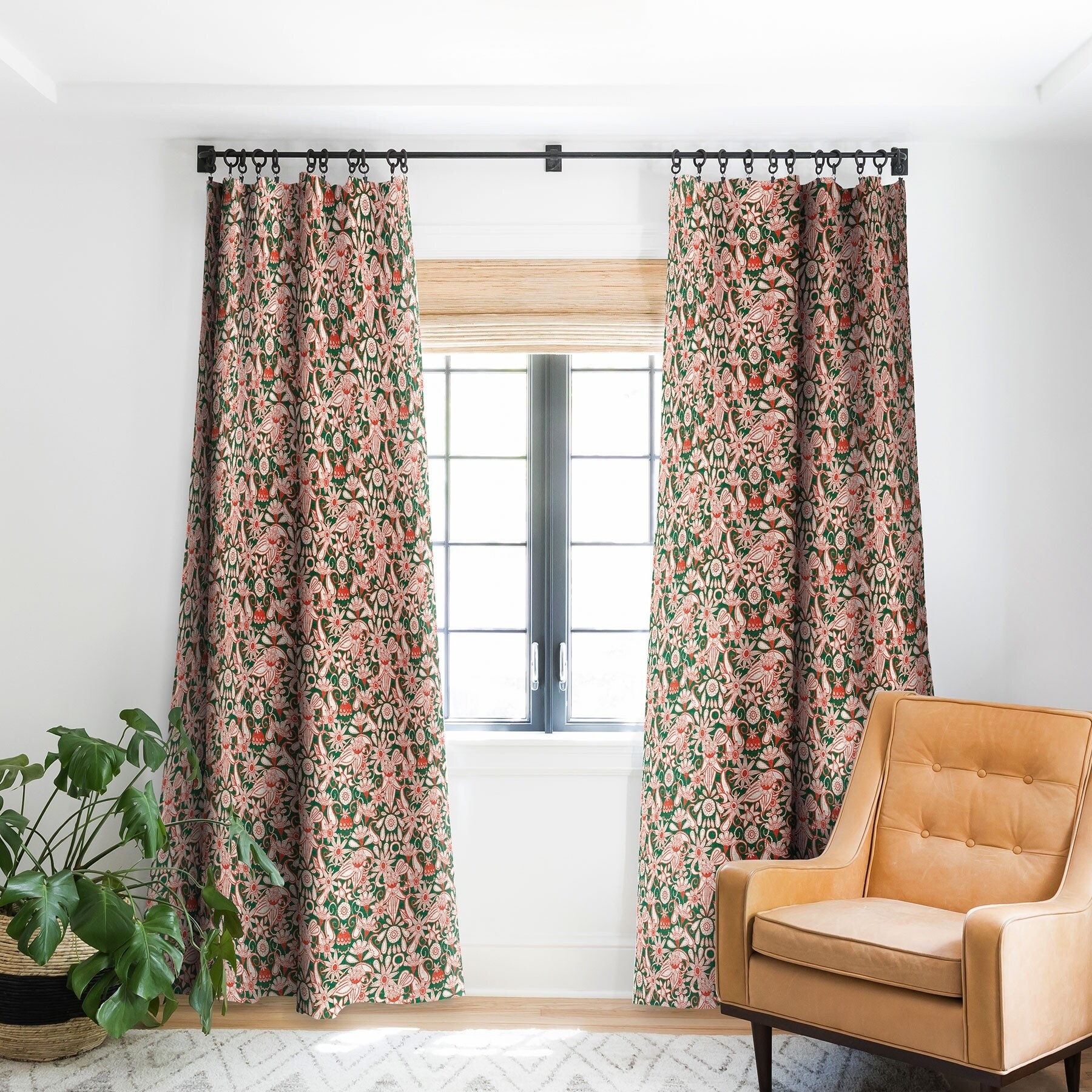 Shop Sharon Turner Sarilmak Green Orange Blackout Curtain Panel