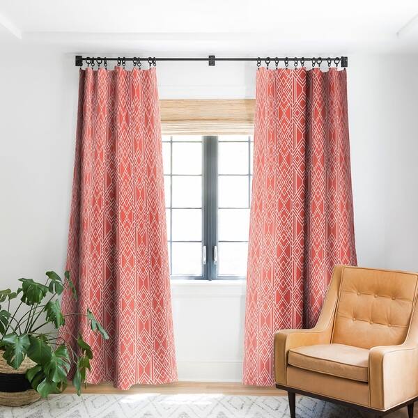Shop Elisabeth Fredriksson Peach Echo Geo Blackout Curtain Panel