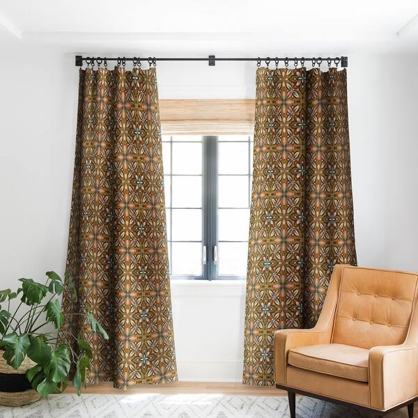 Shop Pimlada Phuapradit Floral Tile In Yellow Ochre Blackout